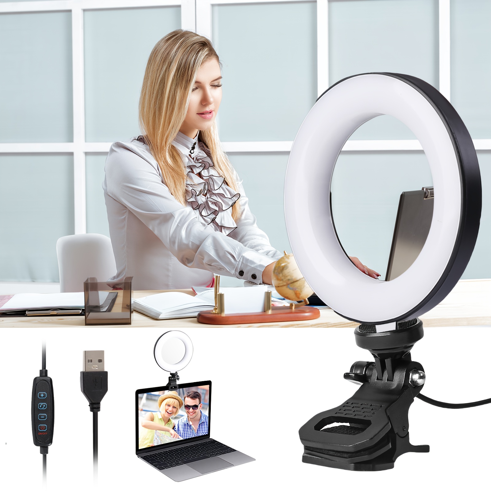 ring light phone clip sold on Temu United States