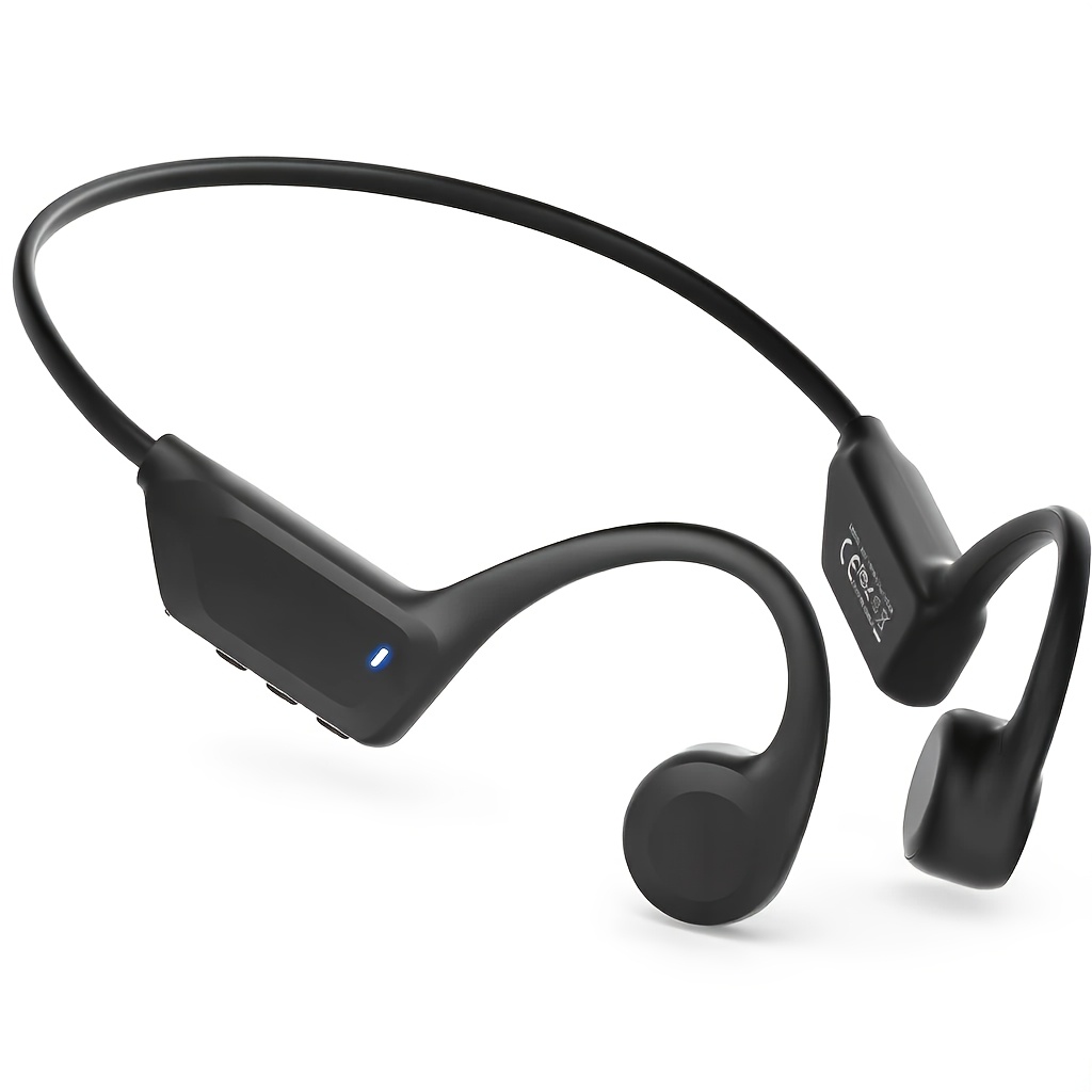 TEMU 2026 New Wireless 6.0 Bone Conduction Headphones, Open-ear Design, Hd , 10hrs Playtime, Lightweight For Running, Office, Daily Life(black)
