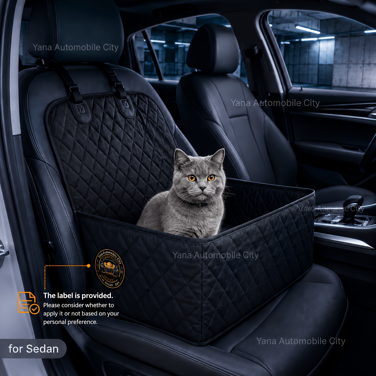 TEMU Car Pet Nest, Car Pet , Car Anti-fouling Pet Seat Cushion, Car Cat And Dog Travel Seat Bag, Car Pet Fence Cushion Black Seat Cushion, As Car Pet