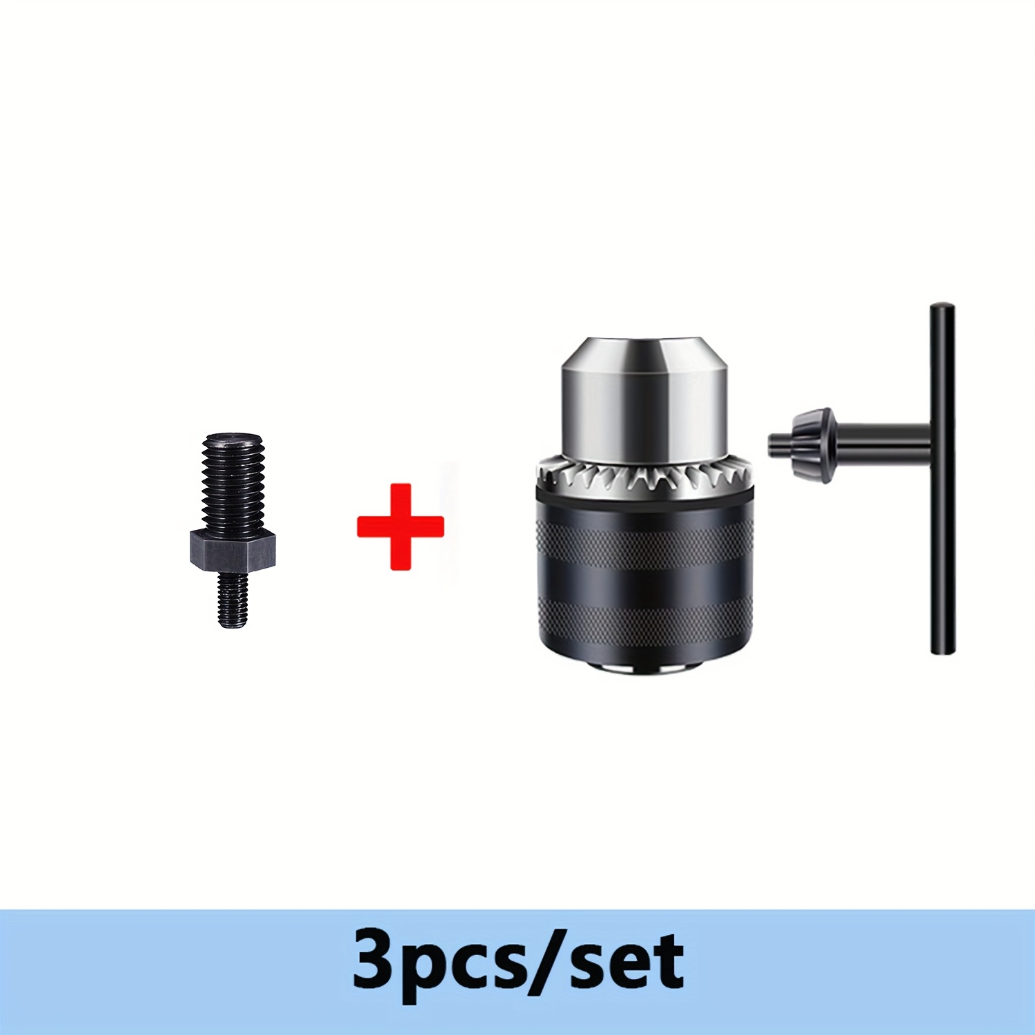 3pcs/set M5-m10 Mini Angle Grinder Adapter Kit - Connecting Rod With Iron Clamping Head (1.5-10mm) - Universal For Power Tools