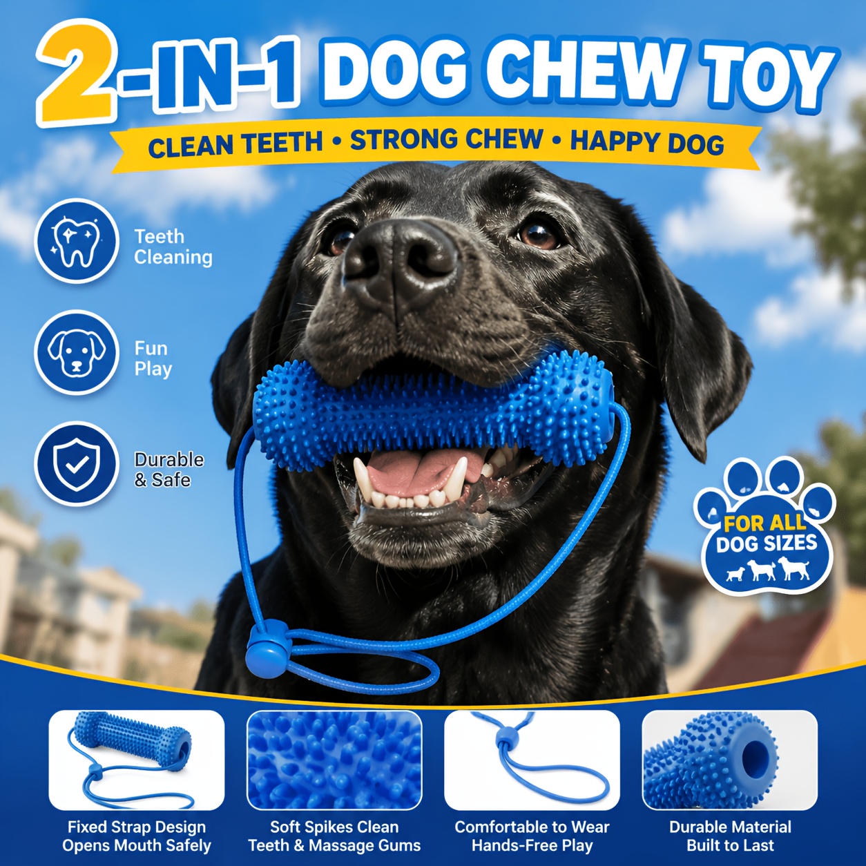 pet   and chew stick chew resistant dog teeth brush for cleaning   tied to dogs mouth to help   prevent scratching dog   stick dental cleaning and brushing in one suitable for small to large dogs Product details 0