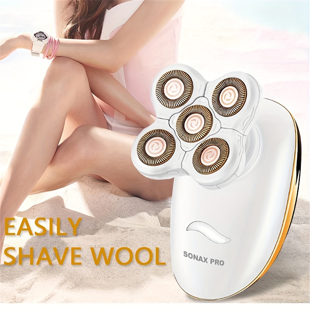 TEMU 2-in-1 Shaver, Women's Shaving Knife, Hair Removal Instrument, 5-head Shaving Instrument, Suitable For Armpit Hair, Leg Hair, Private Parts Of Hair