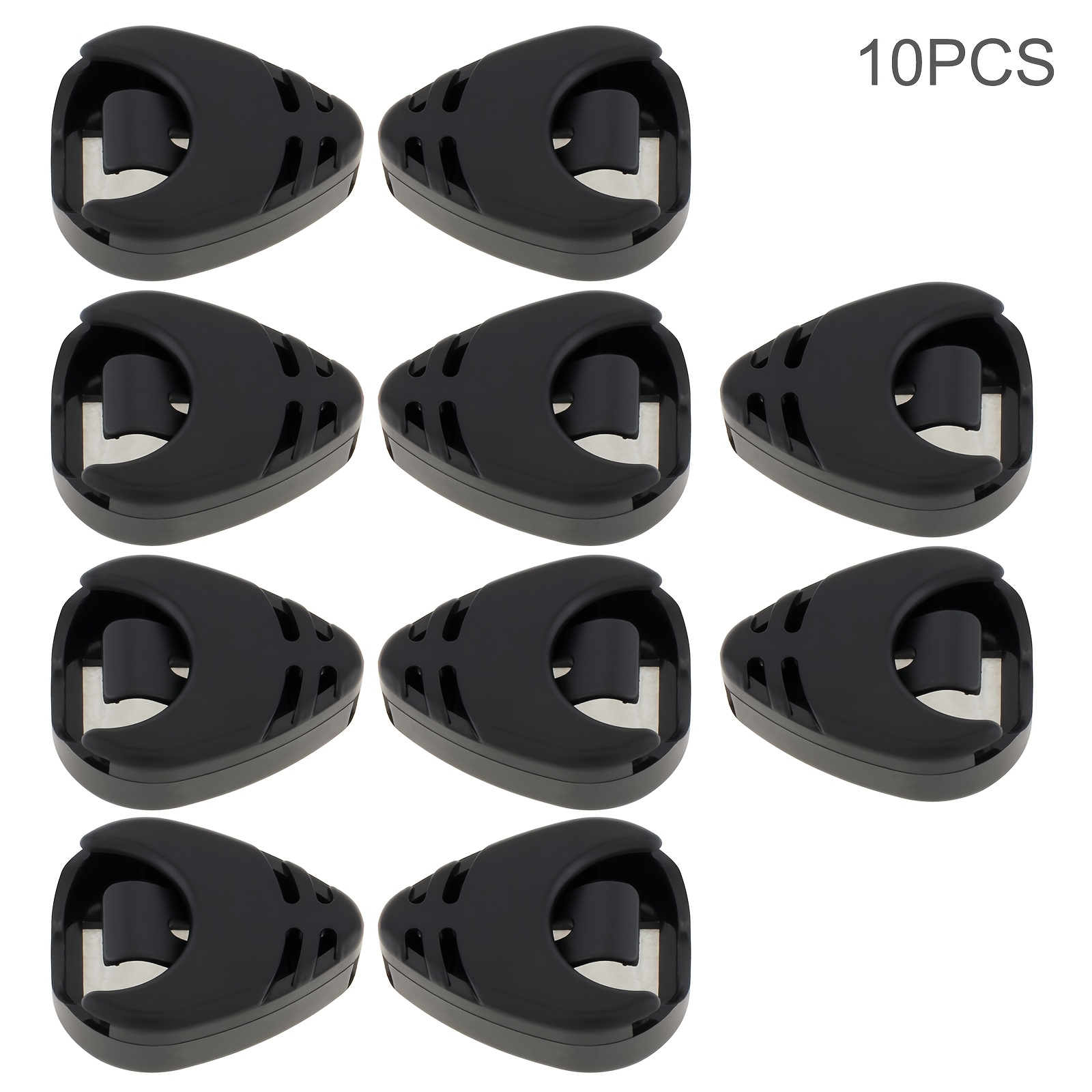 10pcs Black/ Colorful Plastic Stick On Guitar Pick Holder For Acoustic Guitar/ / Ukulele With Adhesive Back, Convenient Picks Placement