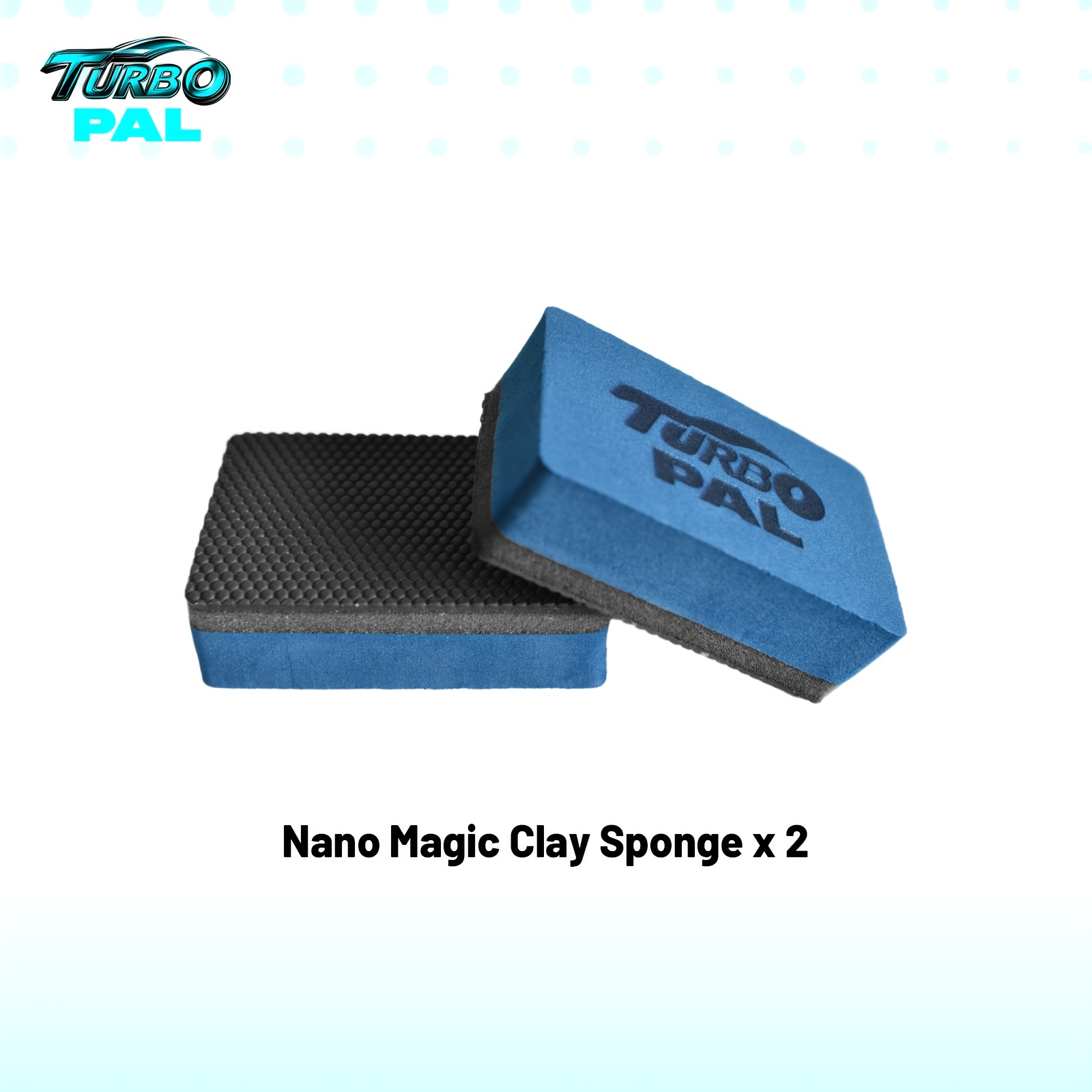 TEMU Turbopal 2pcs 3-layer Professional Clay Sponge, Nano Clay For Scratch-safe Contaminant Removal, Multi-surface Use On Autos, Boats, Rvs &