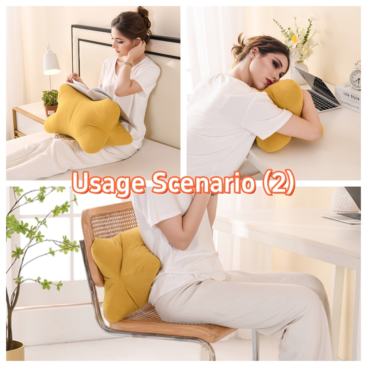 1pc 2pcs new triangular relax pillow breathable soft chenille fabric multi purpose hidden zipper design lightweight comfortable hand washable   office chair lumbar support bedside cushion neck spine pillow nap backrest   rest leg   pad home decor gift for   christmas thanksgiving easter Product details 1