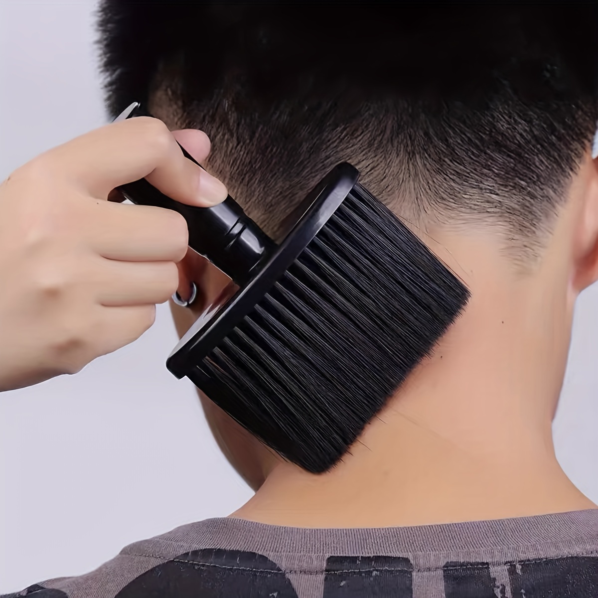 TEMU 1pc Barber Brush, Neck Duster Brush, Hair Cutting Brush, Soft Barber Neck Duster, Hair Cleaning Dusting Brush, Barber Supplies For Brushing Off