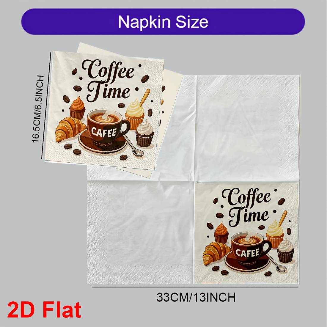 TEMU 20 tovaglioli 2D stampati a "Design " tovaglioli usa e getta stampati, eleganti strofinacci a tema per pause t癡 , per casa, ufficio o feste,