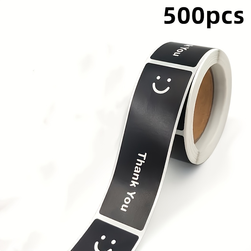 Image of 500pcs Roll Of Thank You Stickers, 2.99 Inch X Inch Colorful Labels, Creative Sealing Gift Labels, Stickers, Suitable For Christmas, Parties, Holiday Gatherings, Gift Decoration