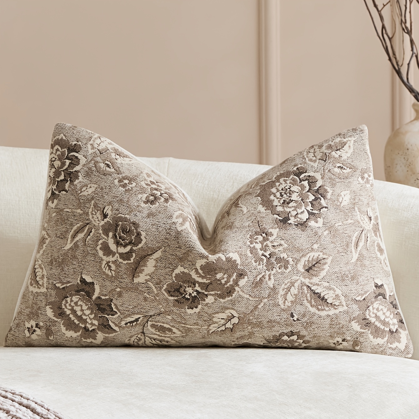 TEMU 1 taie d'oreiller Niche Neige, Housse de coussin Style Rétro , Taie d'oreiller Décorative pour Canapé Salon Chambre à coucher