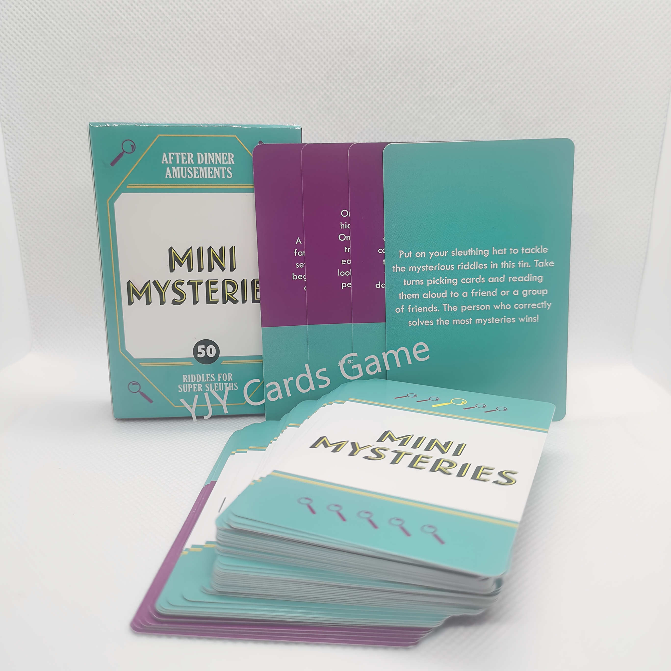 50 Mini Mysteries: After Dinner Amusements - Engaging Card Game for Friends to Bond Over Brain Teasers, Unleash Your Inner Detective, and Sharpen Logic Skills, Perfect for Gatherings and Social Events