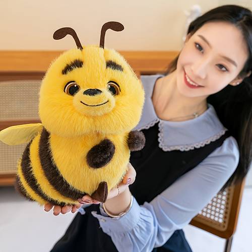 cute bee plush toy cartoon bee bee stuffed animal toy doll home decor perfect cuddly companion ideal gift for plush character birthday gift for friends