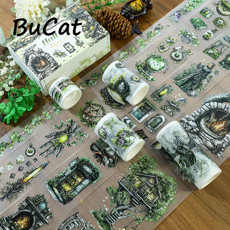 Image of Set Of 4pcs Of Tree House Washi Tape Featuring , Designed For Of Stickers, Scrapbooks, Journals, And Diaries