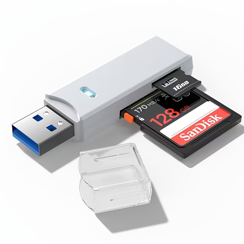 USB Micro SD Kaartlezer, een 2-in-1 SD Kaartlezer tot USB Adapter, Compatibel met SDXC, SDHC, MMC, RS-MMC, Micro SDXC, voor Micro SD, Micro SDHC, en UHS-I Kaarten, Wansurs Opslag Kaartlezer, Micro SD naar USB Adapter voor PC