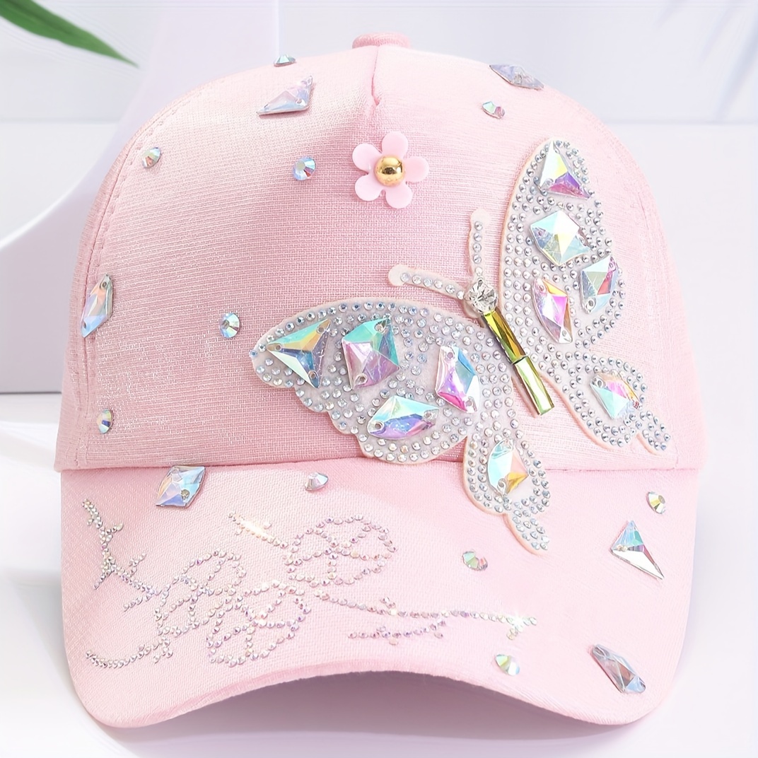 

Casquette De Baseball À Motif Papillon En Strass, Chapeau De Papa Élégant Et Décontracté, Chapeaux Respirants Réglables Pour Thanksgiving Pour Femmes