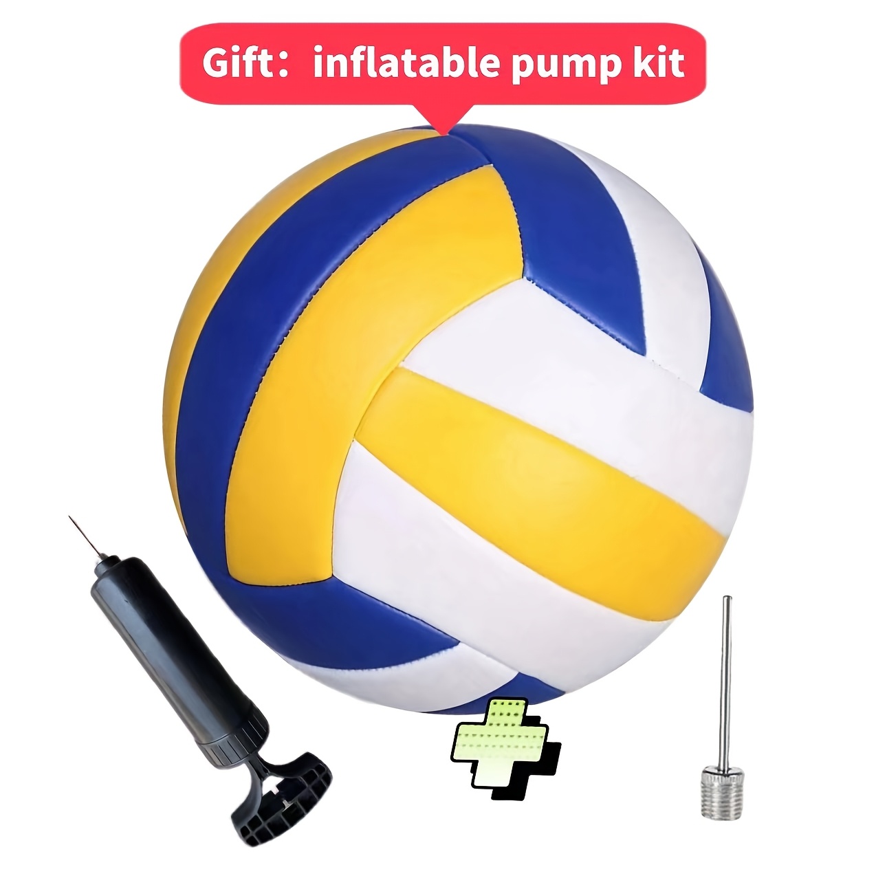 

Pvc Volleyball With Inflatable Pump Kit For Training, Adult Practice Volleyball For Indoor, Outdoor, Backyard, - Multicolored, Including Christmas, Halloween, New Year