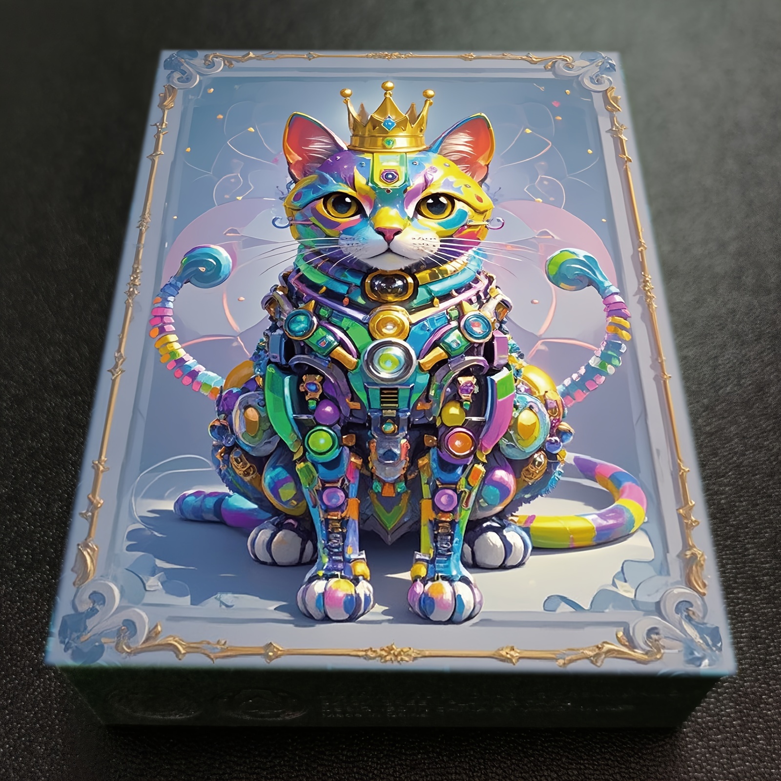 

High-end Cards, Crown Cat , 300g Paper -layer Stamping , 54 Different Illustrations, , Suitable For Family , Party Games, Holiday Gifts, Diy Stickers, Perfect Gift For Cat Lovers