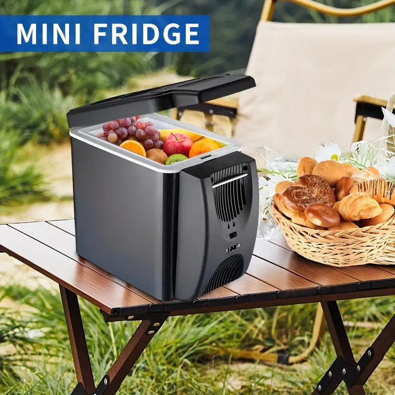 Car Refrigerator 1.59gal Portable Mini Freezer, 12V Camping Electric Ice  Box , Camping Cooler Box Refrigeration And Insulation 2 In 1 Car Freezer For