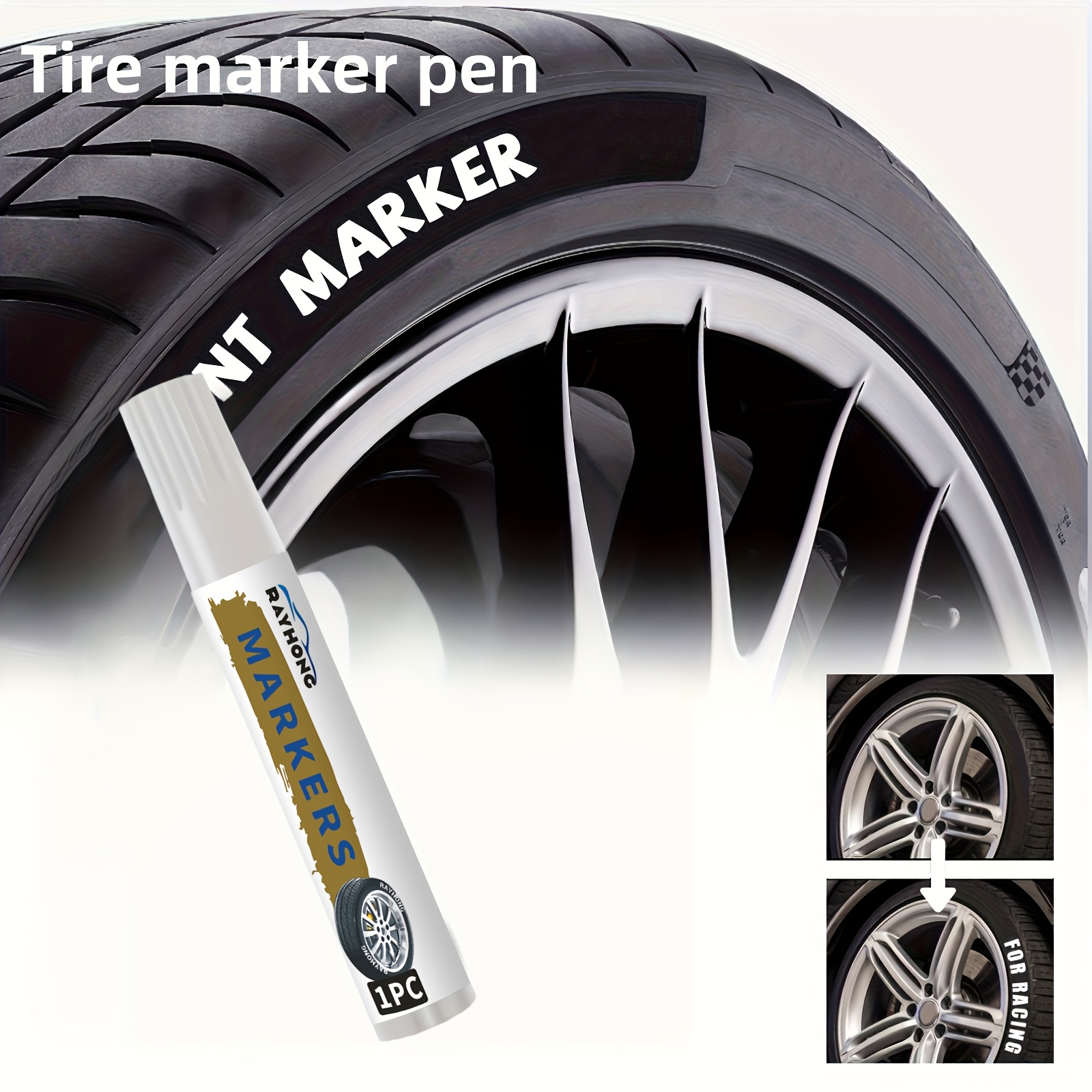 1pc 3pcs 5pcs car tire marker pen high quality waterproof quick drying marking pen suitable for marking car tires painting quick drying not easy to produce   and   a   of creative and marking needs oil based marker pen