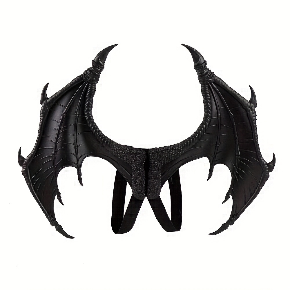 Image of Cute Costume Accessory - Anime-inspired Winged Armor Prop With Dragon Scales & Rp Game Accessory For Cosplay, Themed Parties, Role-playing (no Costume Wear, Wings Only) & S