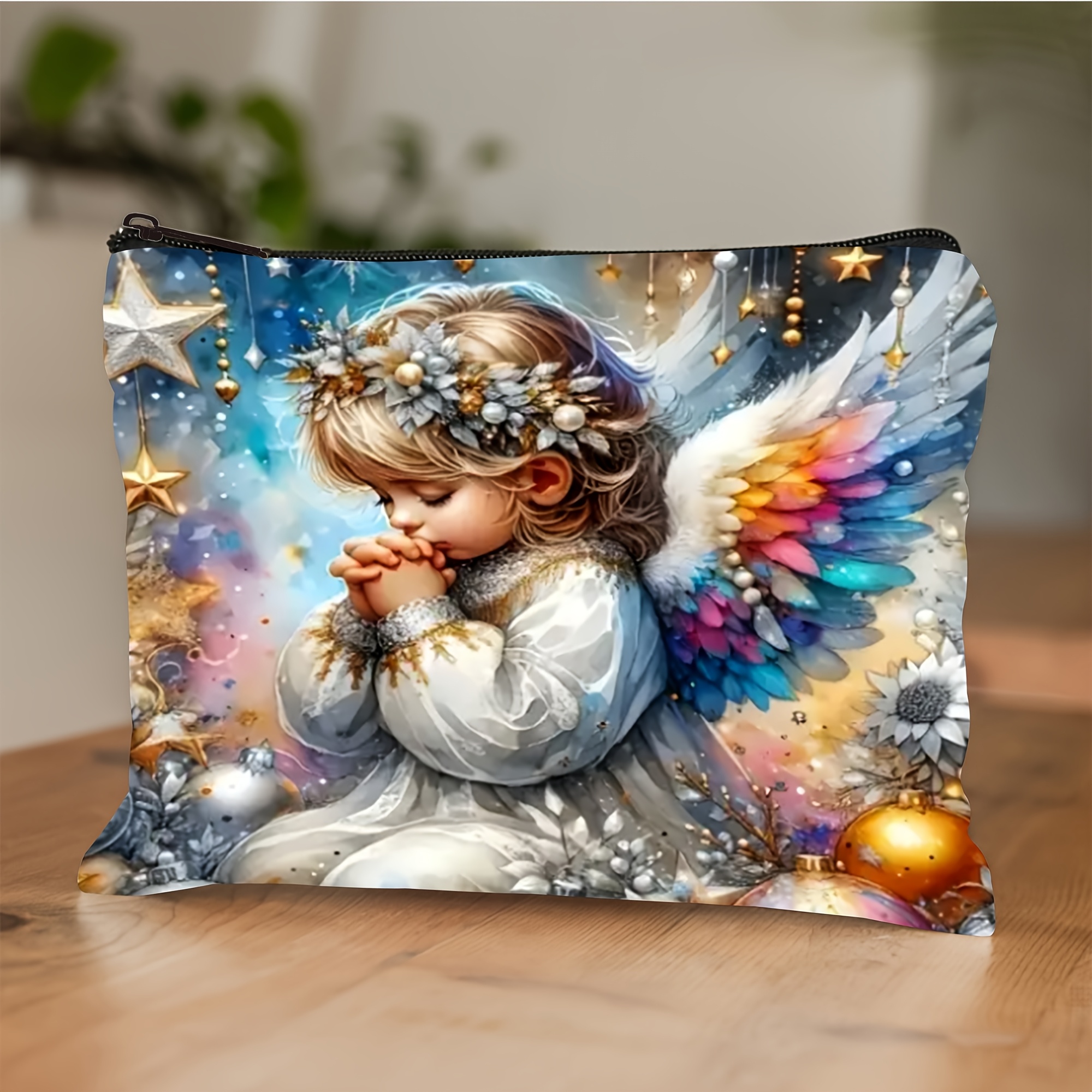 Lovely Xi Shi Pattern Makeup Bag - Durable Zipper Bag With Colorful Patterns, Perfect For Storing Toiletries And , A Perfect Gift For Pet Lovers, Festive Gifts, 1pc