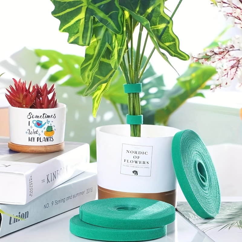 5 Meters/Roll Reusable Nylon Plant Tie - Green Garden Plant Bandage Cable Tie - Self-adhesive Plant Fastening Tape - Suitable for Plants, Gardens, Home - High-Quality, Durable and Easy to Use
