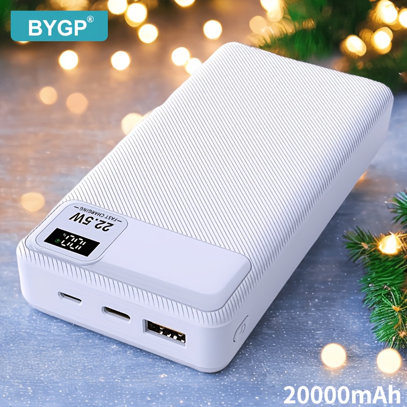 Image of 22.5w Fast Charging Power Bank 20000mah Large Capacity Portable Charger, Multi Usb Type-c Output Ports, Led Battery Indicator, Emergency Power Supply For Camping Travel Outdoor, Local Stock