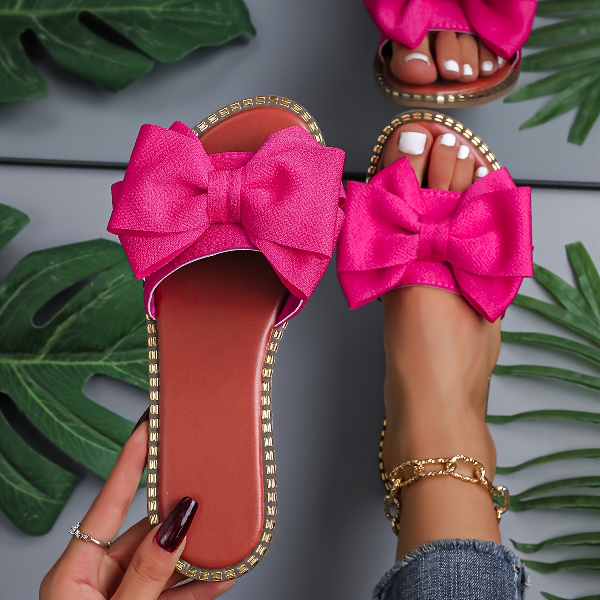 Sandalias De Cuña Para Mujer – Punta Abierta, Cómodas, Ligeras, Estilo Bohemio, Ideales Para Verano Y Piscina
