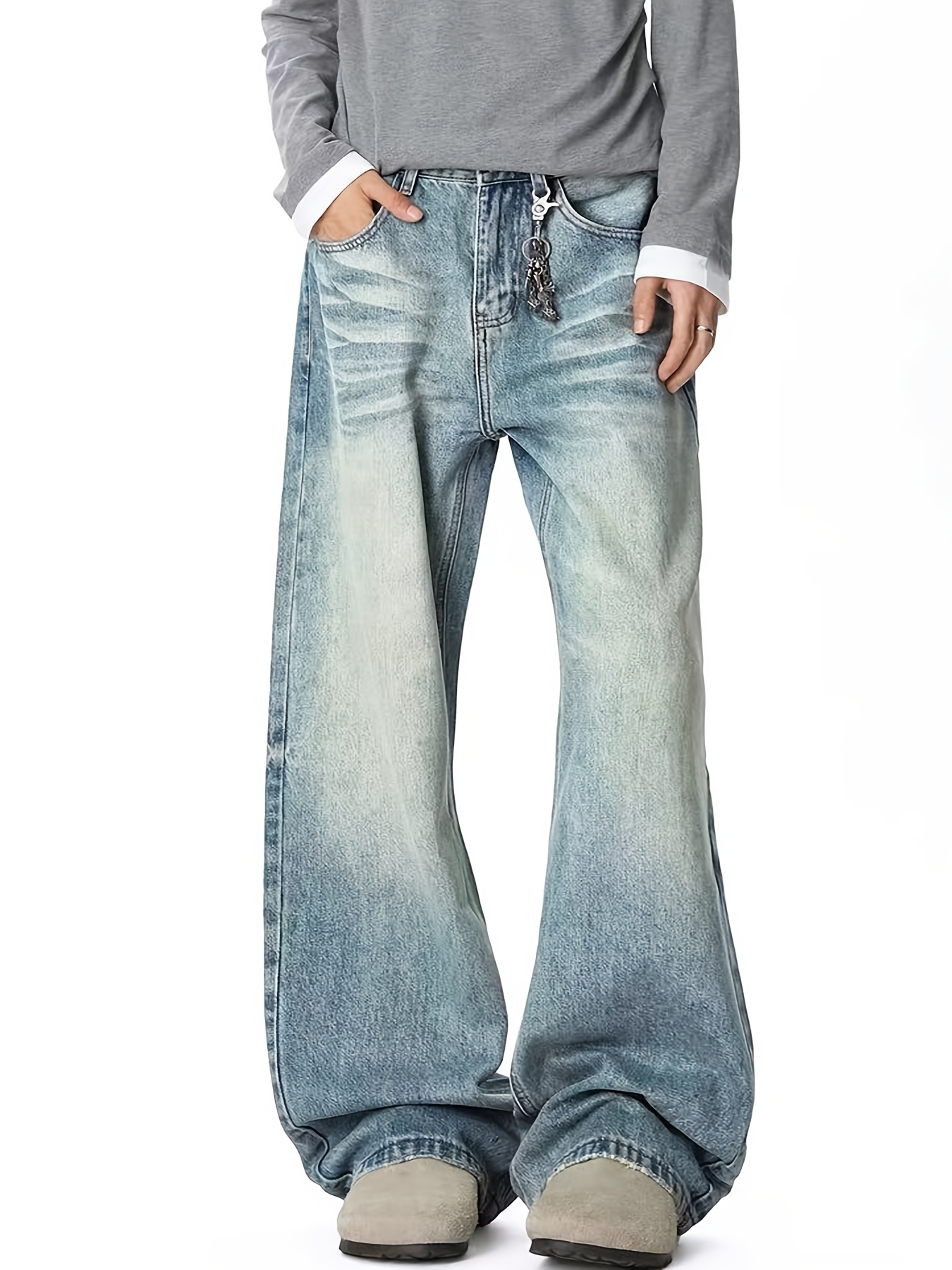 draping pattern flare jeans Aria Flare Jean - Blue Wave | The Noli 