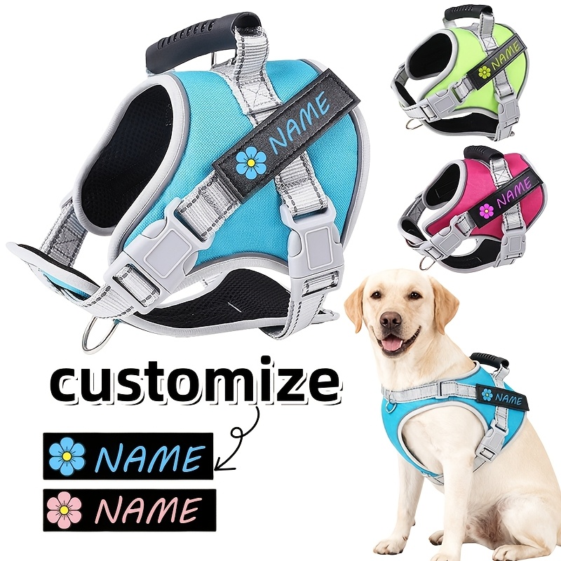 Personalized Dog Vest Custom No-Pull Dog Harness Set - Personalized Pet Vest With Leash, Adjustable & Padded In Light Green Medium Easy On Dog Harness - Foto 14