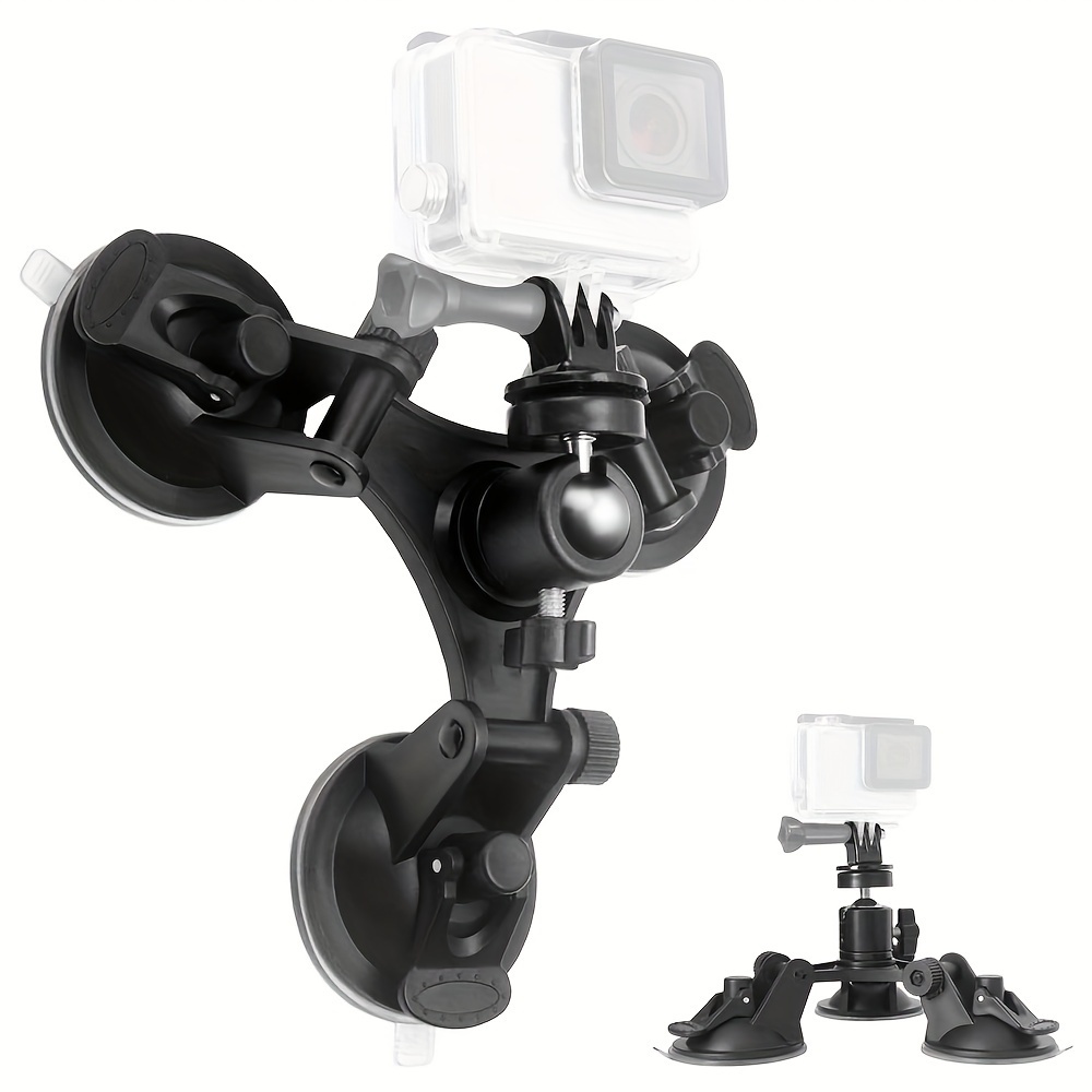 

Suction Cup Car Mount Heavy Duty Tripod With Ball Head For Hero 11 10 6 5 4 3, Car Holder For Dji Pro 4 3 2, For X4 X3 X2 Dslr Mirrorless Camera Dashboard Windshield Window Motion Vehicle Holder