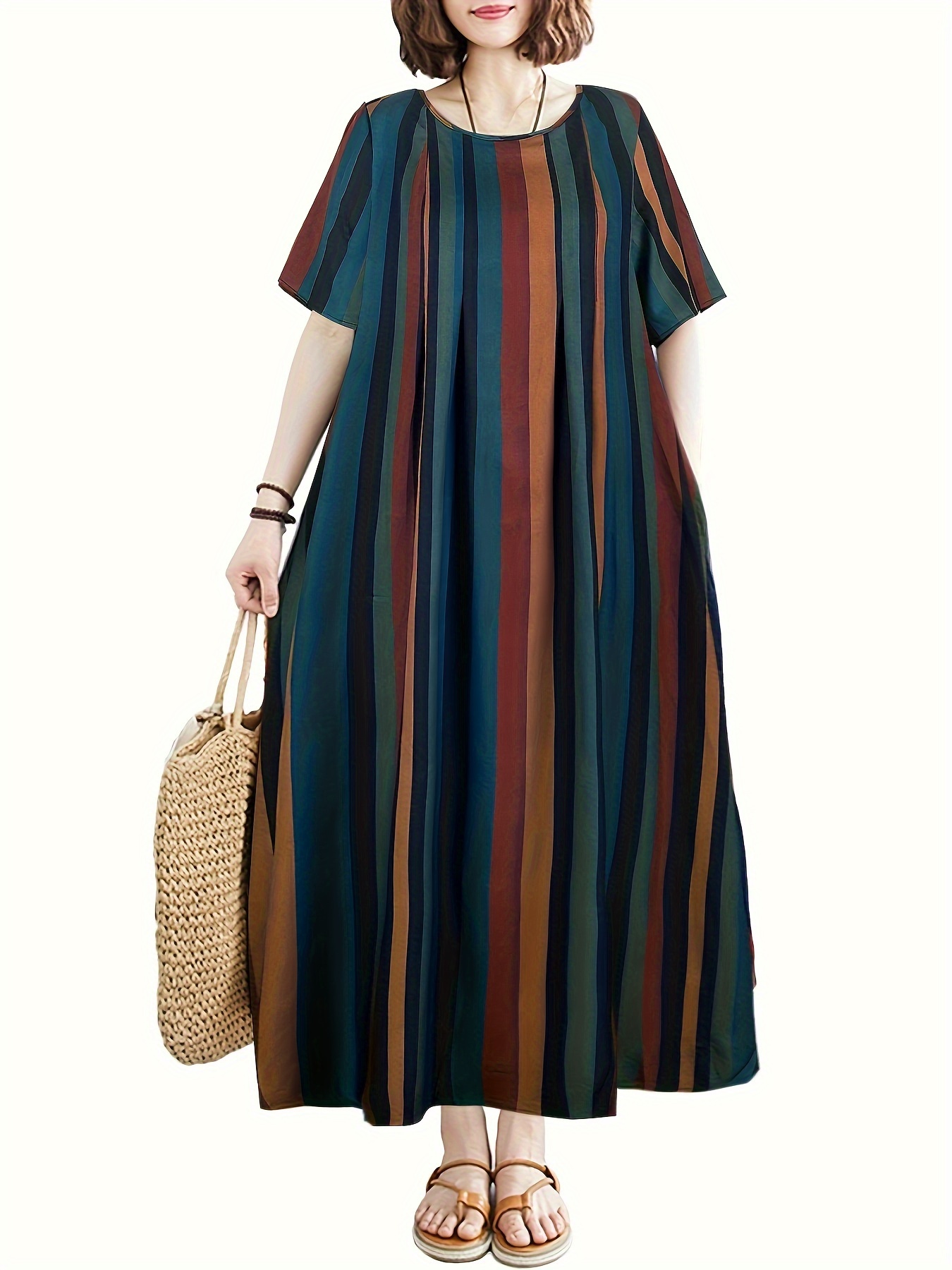 strapless open back dress Beige Organza Double Layer Kaftan Dress