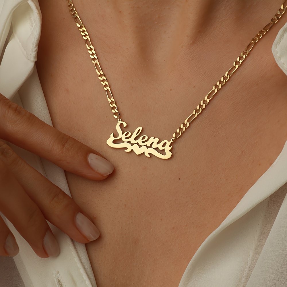 2pcs Custom Name Necklace and Bracelet Jewelry Set