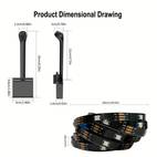 led lights for tv backlight 5v usb wireless tv backlight kit with single music sync control via app compatible with 55 75 inch tvs 12 5ft for 55 60 and 16 4ft for 65 75 5050 rgbic led strips no power adapter included home decor or valentines day gift