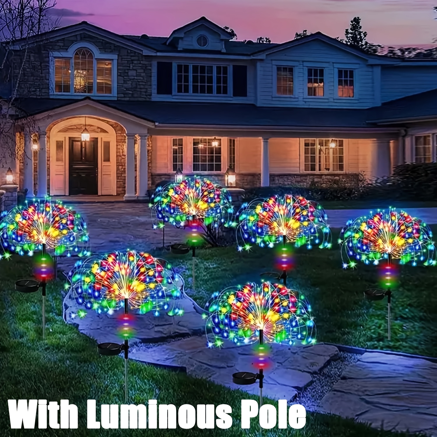 

Solar Garden Lights, Solar Firework Lights Decorative With 8 Flashting , Outdoor Solar Starburst Lights For Outside Yard Pathway Garden Decor