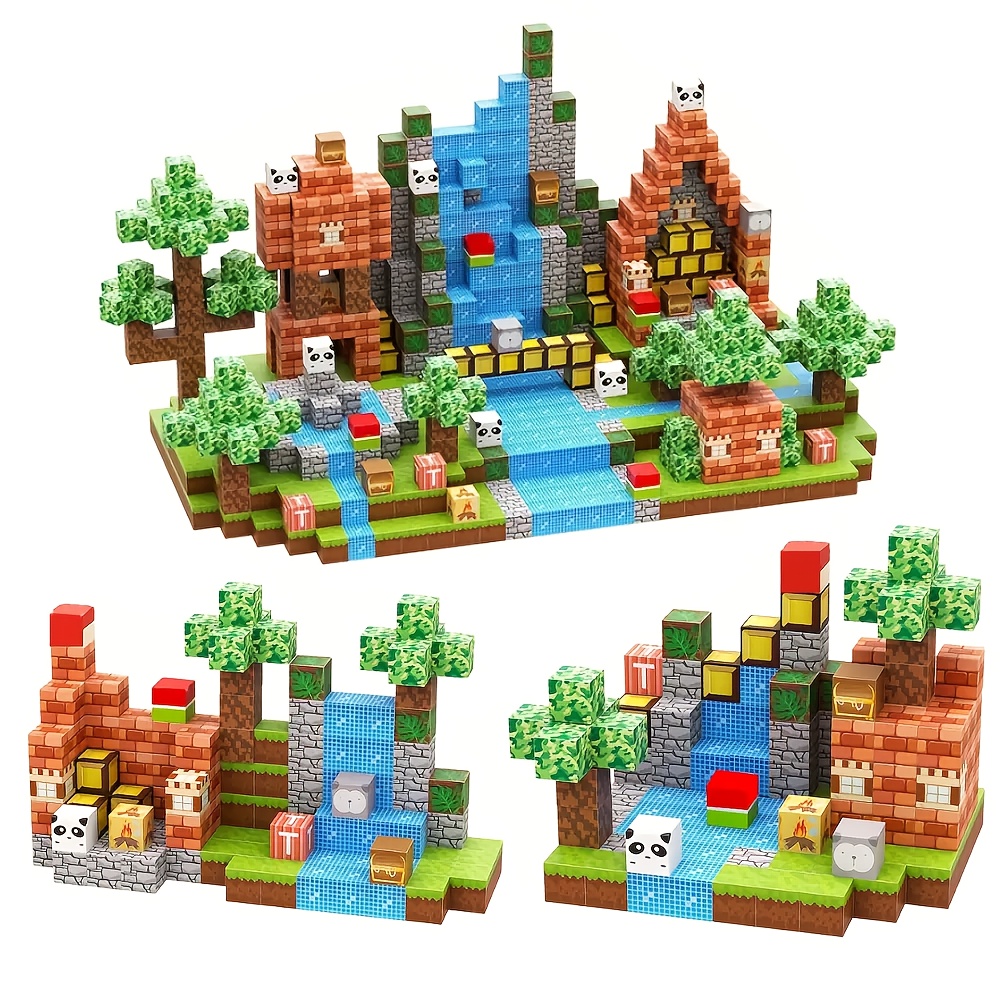 150/300 magnetic toy set, creative building blocks stacking toys for boys and girls, building  , christmas gift, halloween gift, classroom gift, easter gift & learning supplies 0