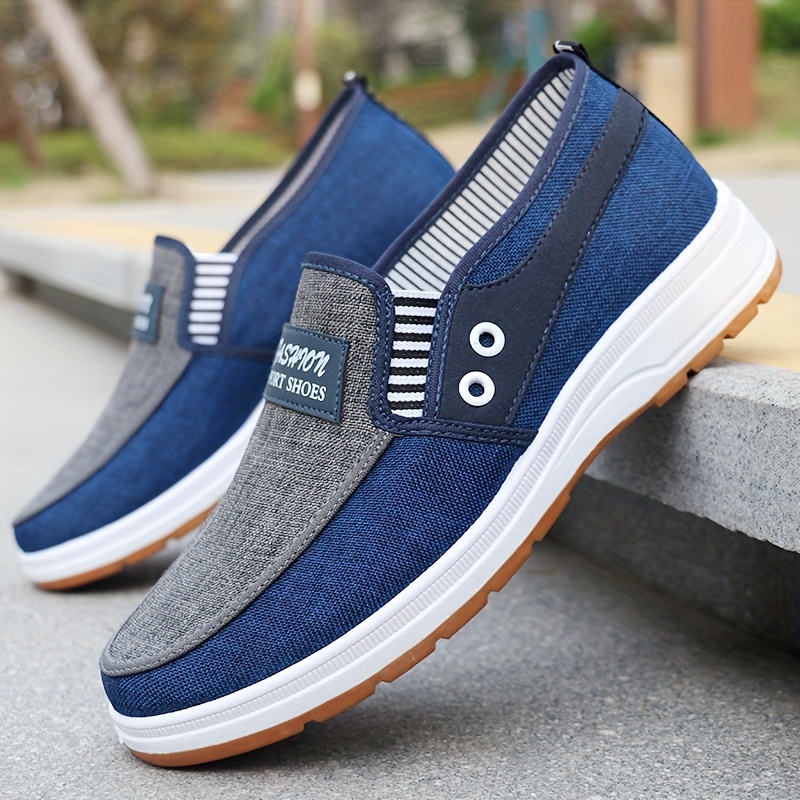 

Slip On Casual Shoes For Men's Outdoor Activities, Non Slip Comfy Low Top Sneakers For Outdoor Walking Camping Park Workout, Spring And Summer