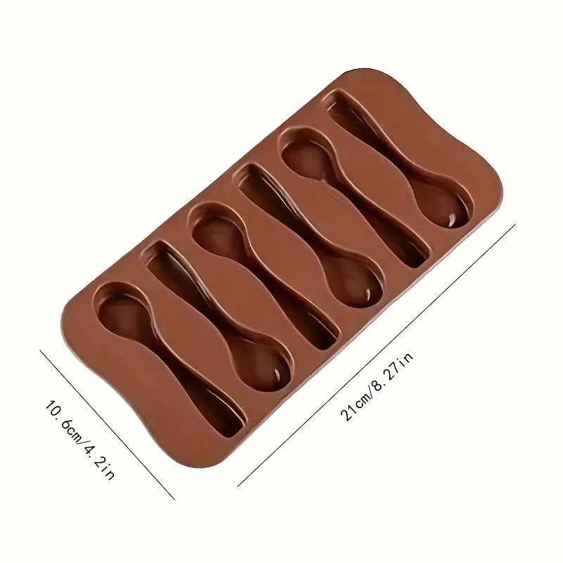 TEMU 1 stuk Multifunctionele 3D Siliconen Lepelvorm, Geschikt voor DIY Snoepjes, Zeep Maken en Knutselen. Perfect voor Pudding, Chocolade, Snoepjes,