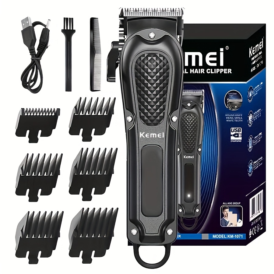 Km-1071 Professional Electric Trimmer Usb Rechargeable Wireless Powerful Shaver And Clipper Men's Hair Tool