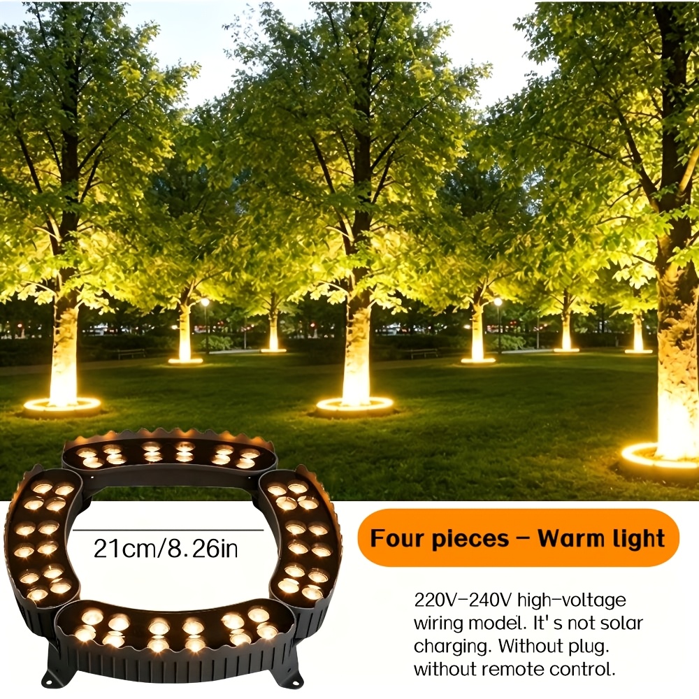 TEMU Outdoor LED Wandleuchte, Kaltweiß Warmweiß RGB, IP65 Wandleuchte, 220V-240V Ohne Stecker, 360° Weitwinkelbeleuchtung, Hochzeits- Weihnachts-