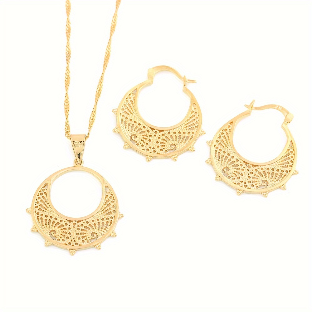 newest   necklace earrings jewelry sets color african eritrean wedding   gifts details 6