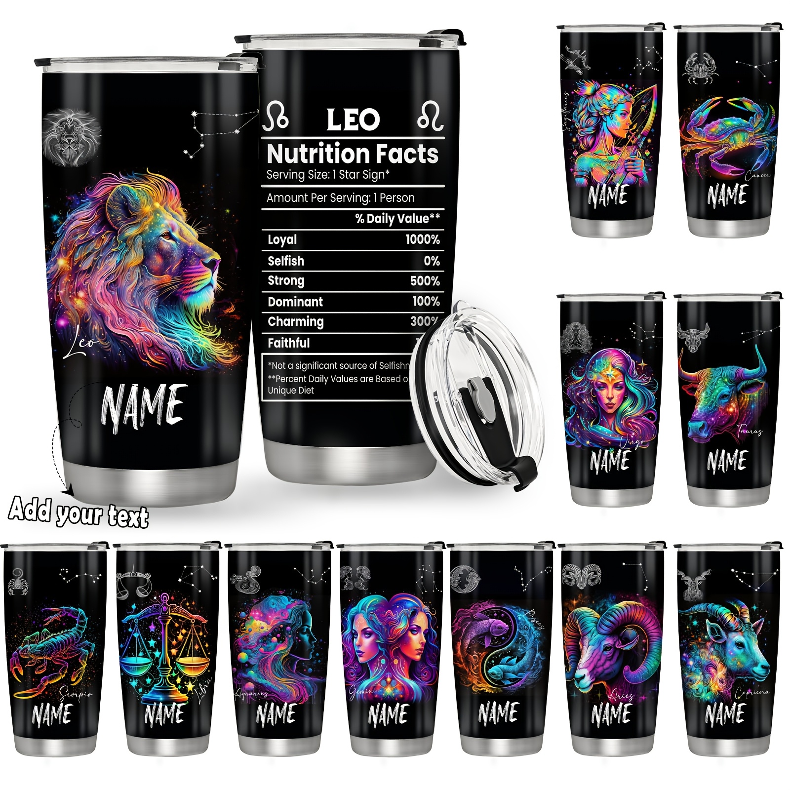 Customizable Zodiac Tumbler