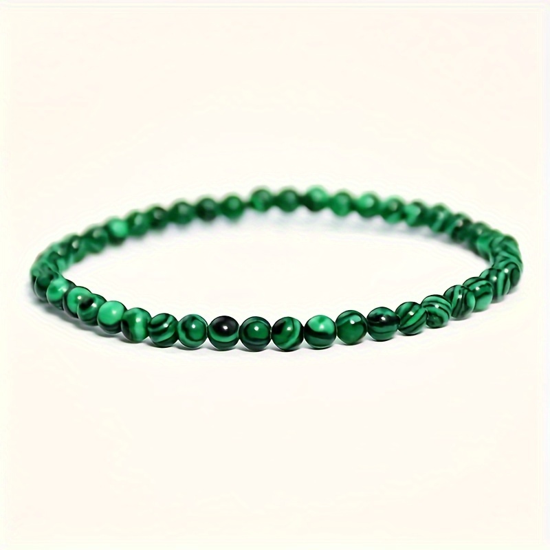 TEMU 1pc Pulsera de Verde Artificial, Pulsera de Cuentas de Moda para Mujeres, Joyería de Moda Bohemia, Estilo para Hombres y Mujeres, Pulsera de