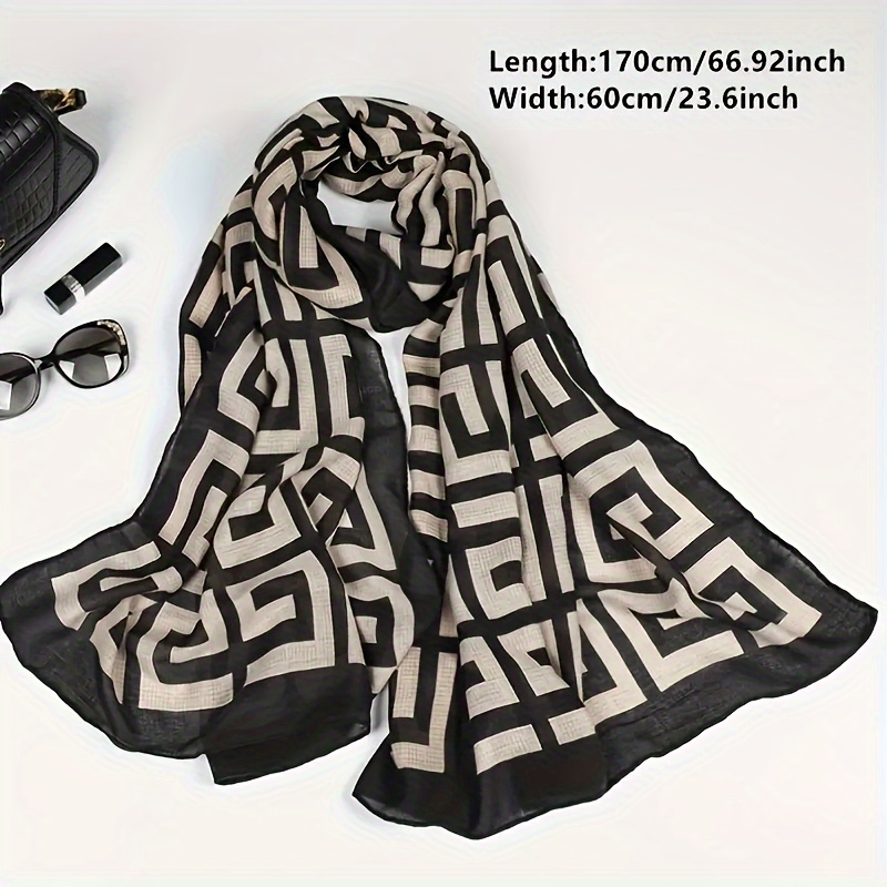 Chic Plaid Scarf - Warm and Versatile, Perfect for Stylish Women | Hypoallergenic
