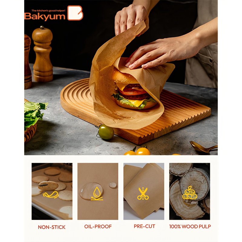 400pcs   unbleached parchment paper sheets 12x16 inch heavy duty 45gsm non stick oil proof double silicone coated pre cut baking sheets for oven air fryer grilling steaming kitchen essentials grilling paper durable baking liner professional chefs meal preppers Product details 2