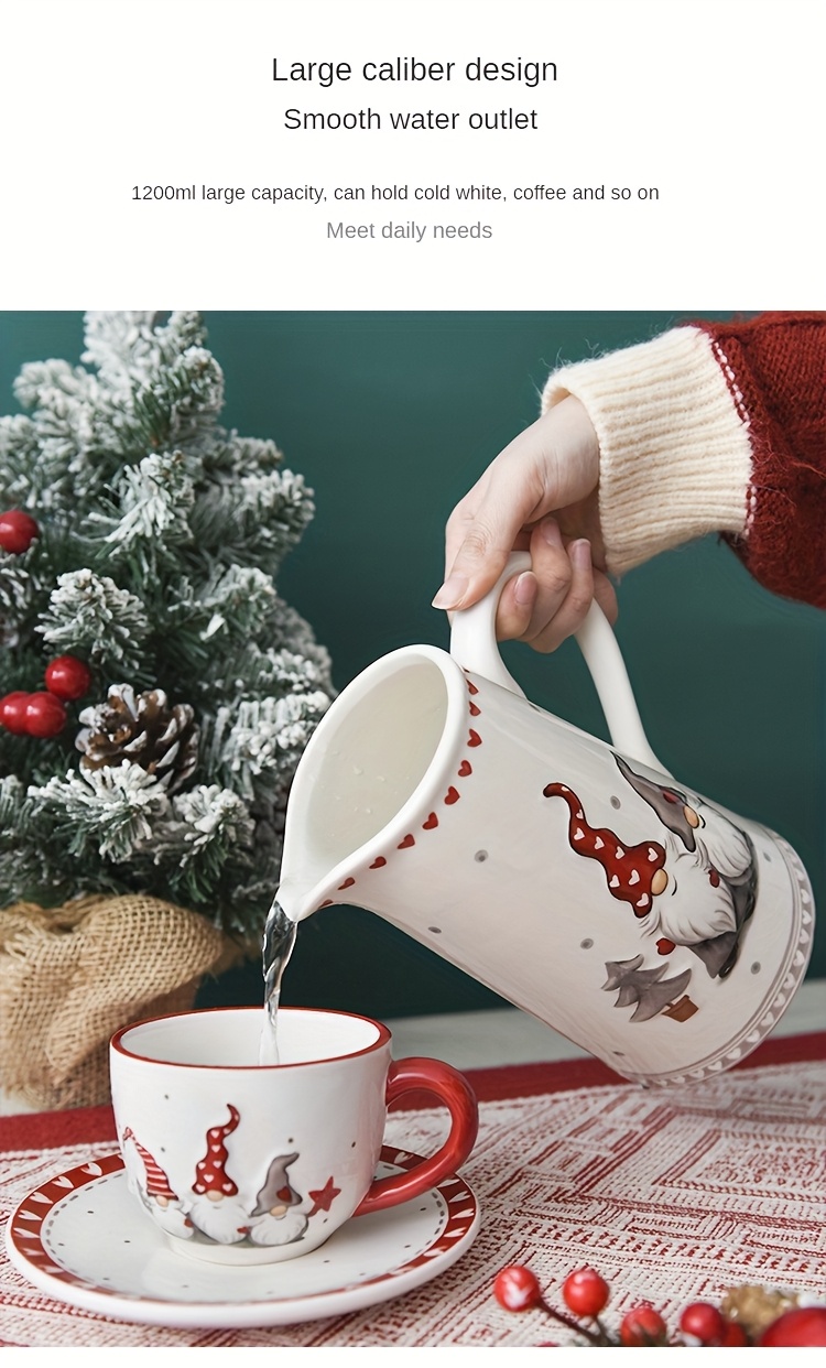 Jarrón De Cerámica Grande Estilo Nórdico - Ideal Para Agua Fría, Tetera Sin Tapa, Decorativo Para Fiestas Y Bebidas Caseras