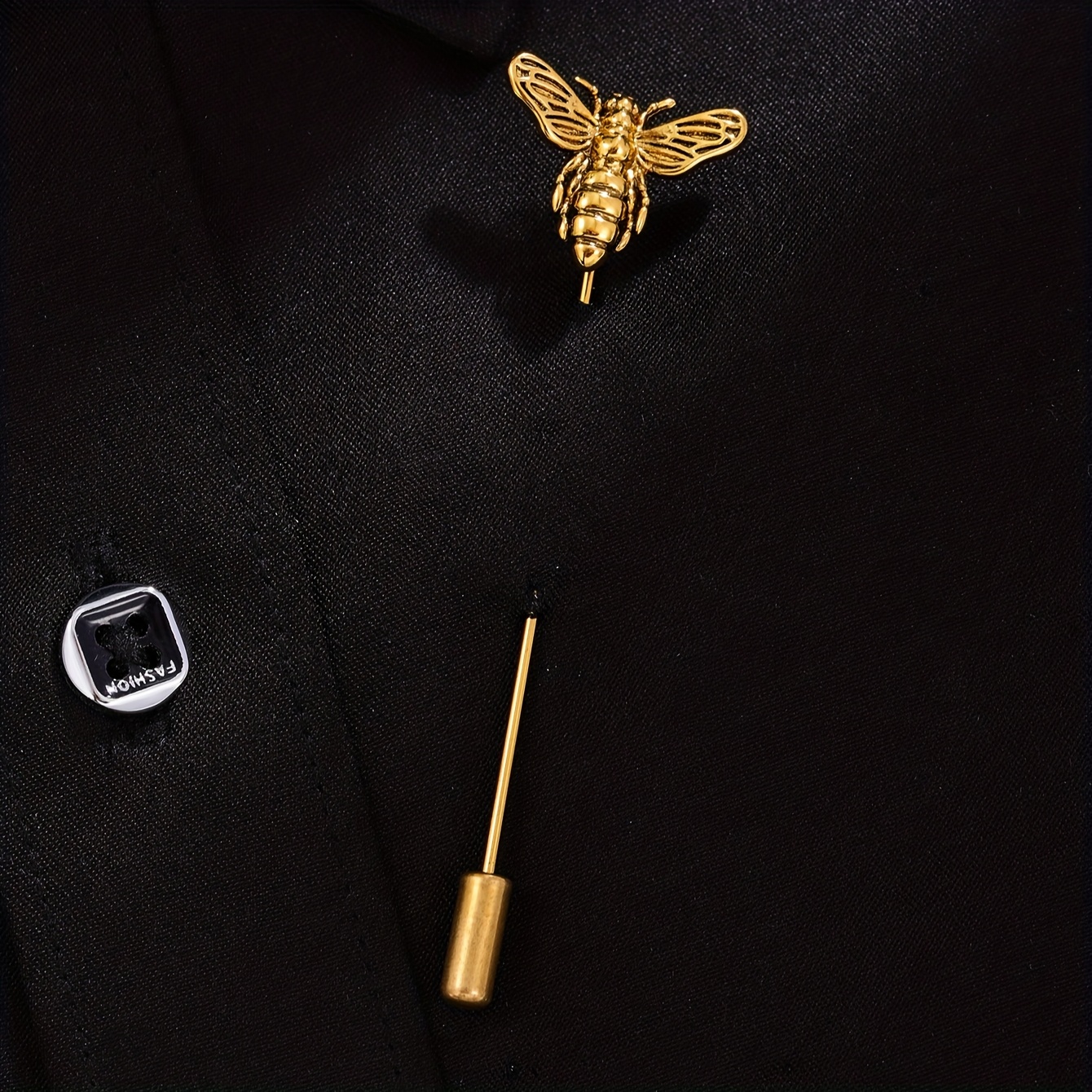 TEMU Men' Plane Dragonfly Long Pin Brooch Men's Suit Japanese And Korean Business Hot-selling Long Pin Style