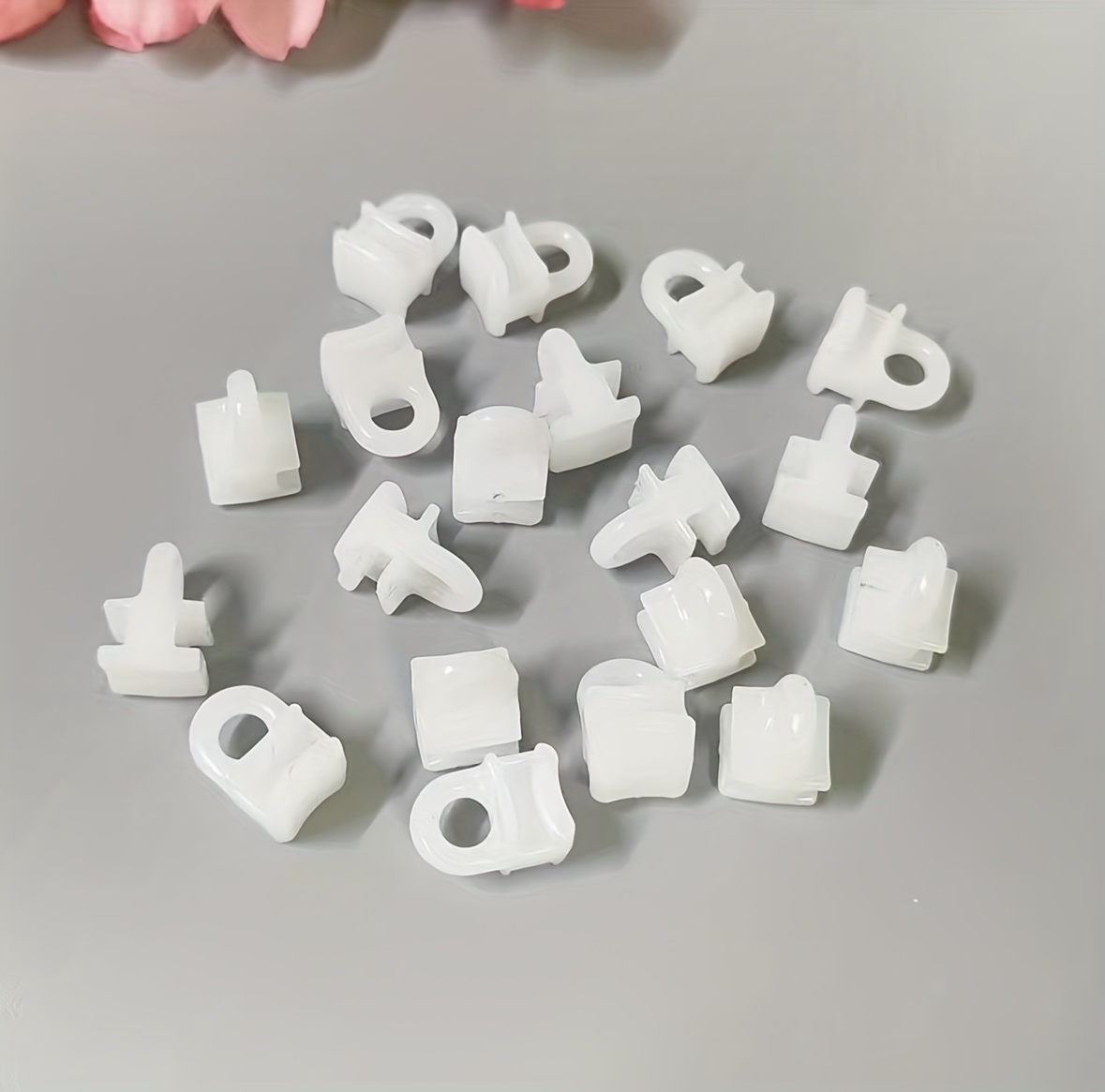 Duschvorhang-Haken & Gleiter Set – 50 Haken + 50 Gleiter, Edelstahl, Für Standard-Schienen