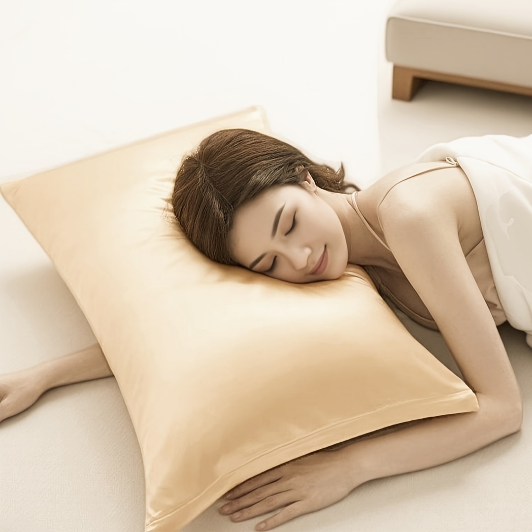 2-Piece Satin Pillowcase Set for Skin and Hair, Soft Breathable Smooth Cooling Pillow Covers for Sleeping