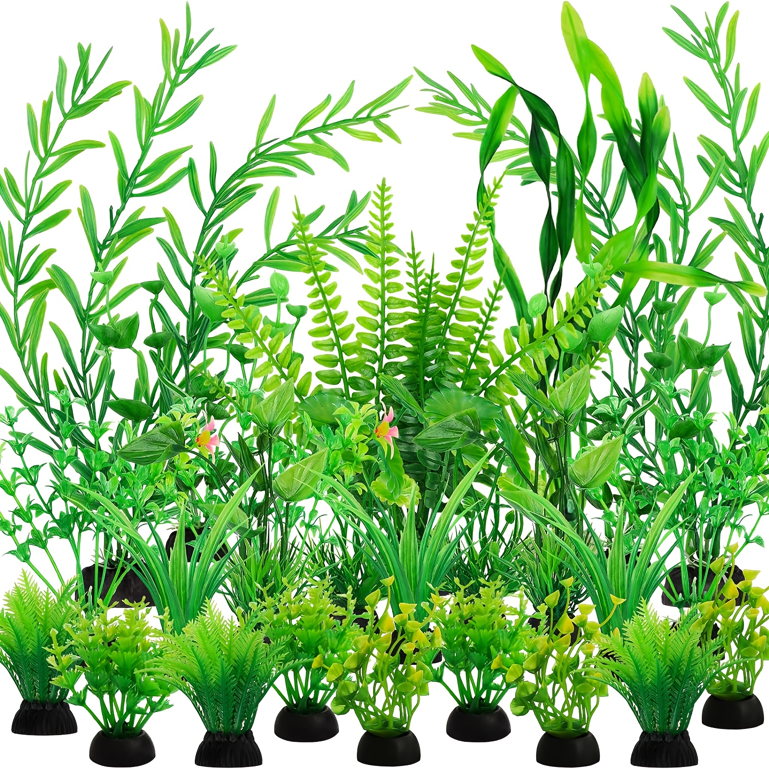 

Ensemble de Décoration d'Aquarium 25pcs - Ornements de Plantes en Plastique Vert Vibrant pour Aquariums, Matériau PVC , Décorations d'Aquarium pour Aquariums