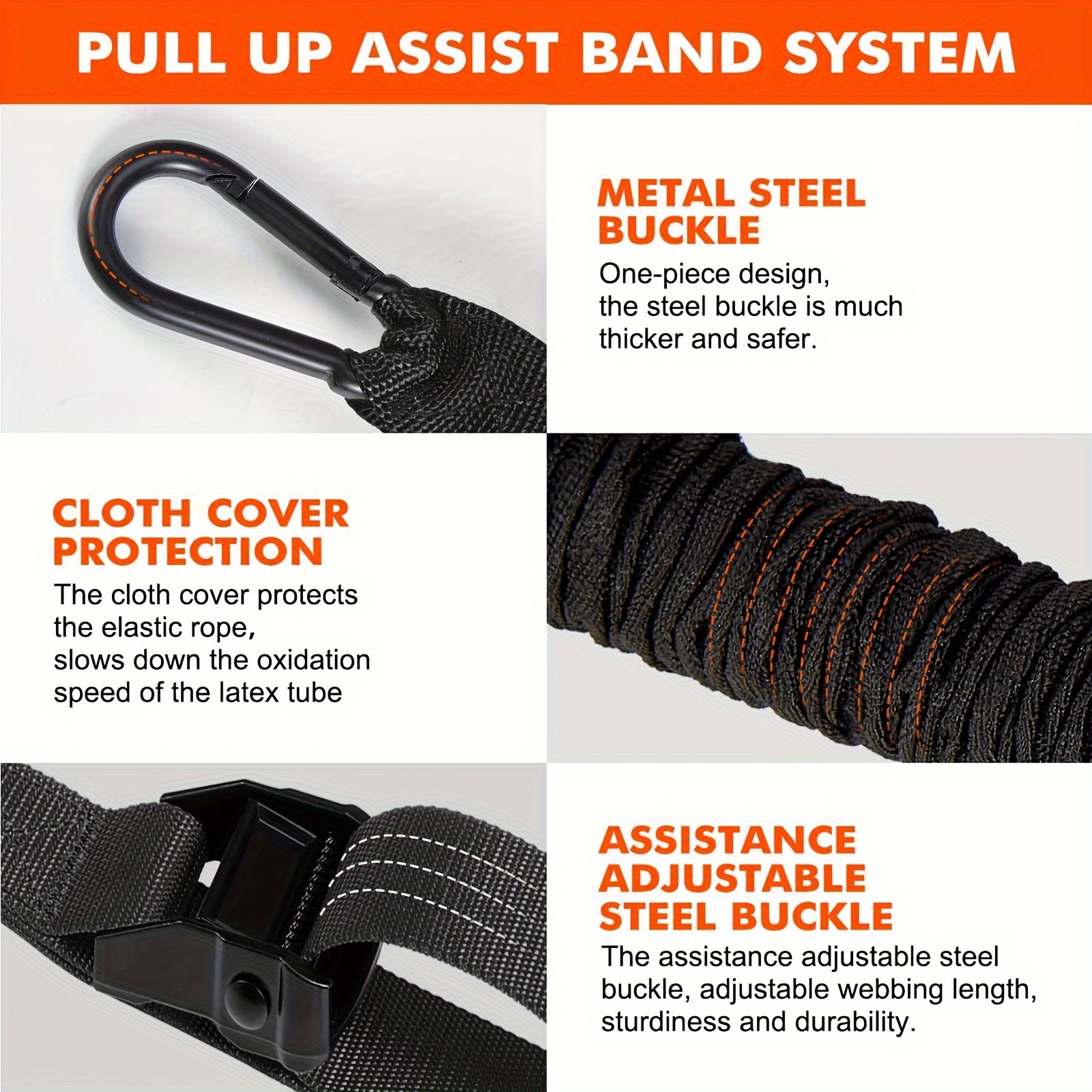 Adjustable Pull-Up Resistance Bands for Strength Training